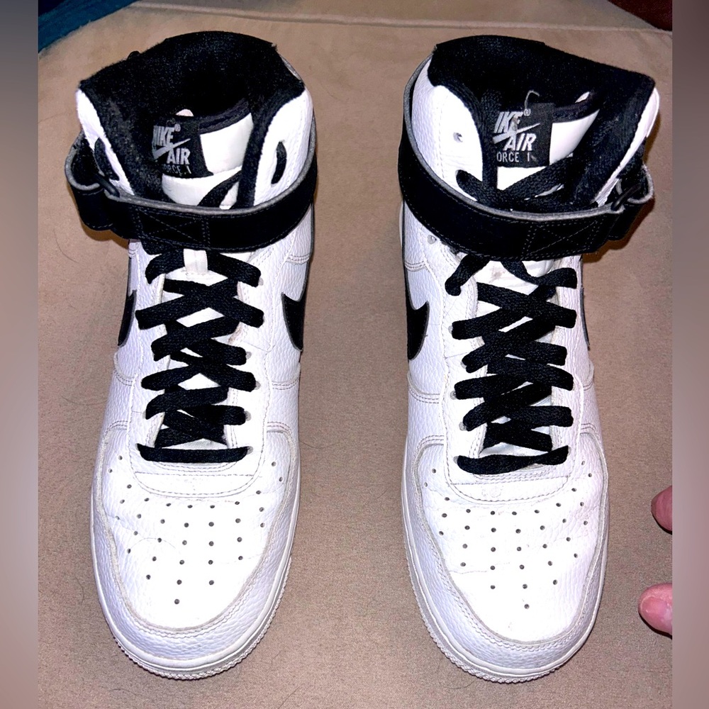 Nike Men's Air Force 1 High '07 Shoes White Black CT2303-100 (Size 9)